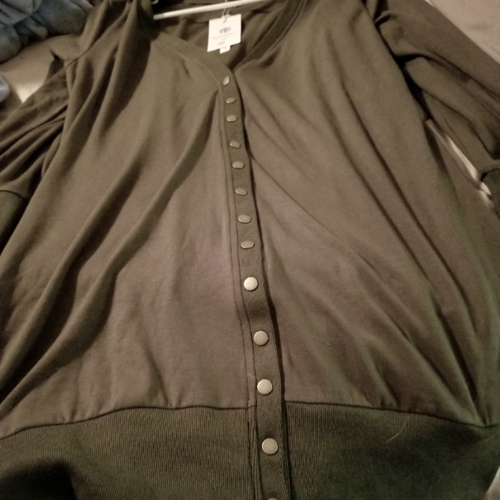 olive green long sleeve button down shirt